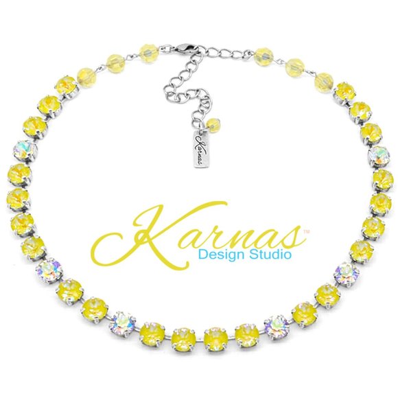 Karnas Design Studio Jewelry - CUZ I'M HAPPY 8MM Necklace Austrian Crystal KDS